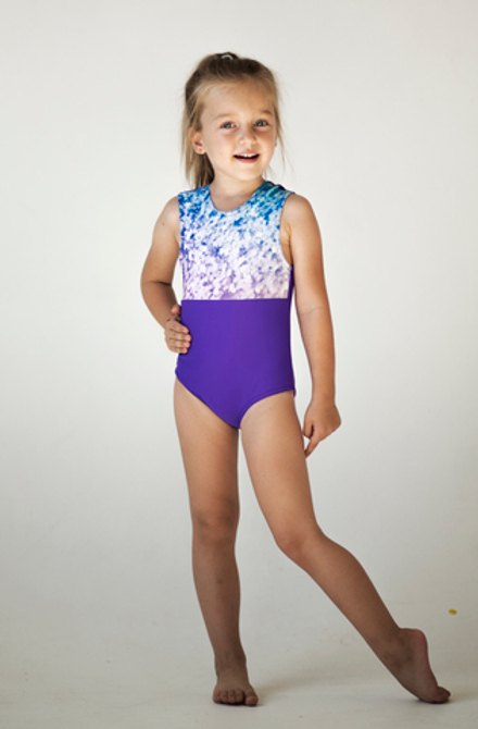 Универсальный купальник "Сахарок с фиолетовым"