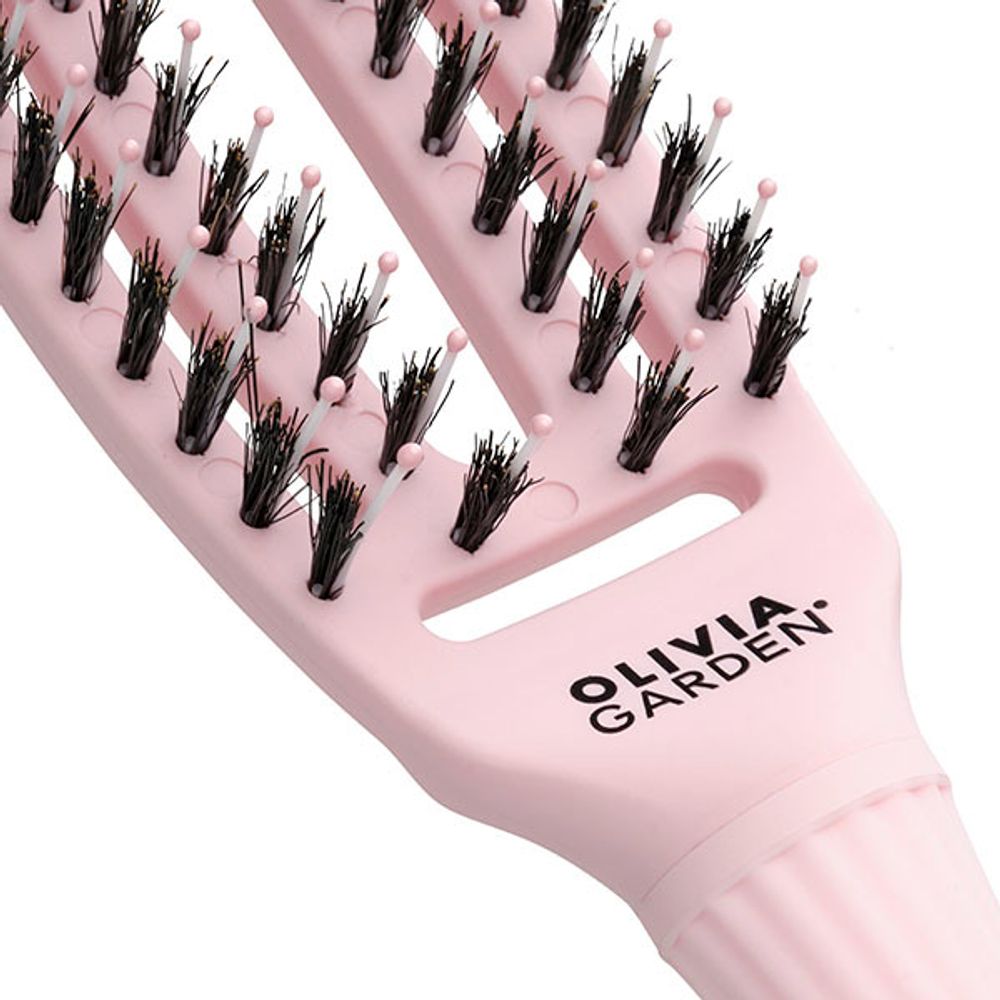 Щетка для волос Olivia Garden Fingerbrush Care Iconic Boar&Nylon Pastel Pink S - 4