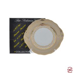 Блюдо круглое Queen's Crown Aristokrat Лист бежевый 27 см