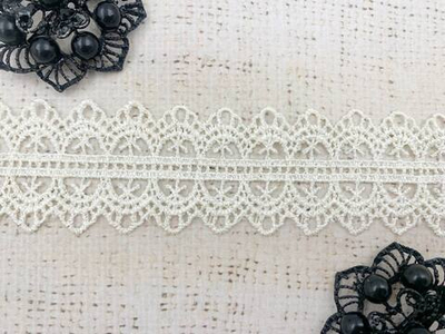 Кружево плетёное, ш. 3,5 см, айвори