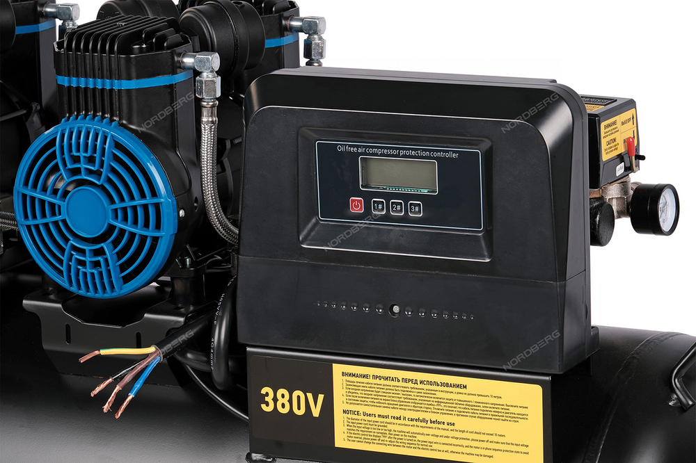 NORDBERG (NCEO100/750) Компрессор безмасляный 380 В, ресивер 100 л, 750 л/мин