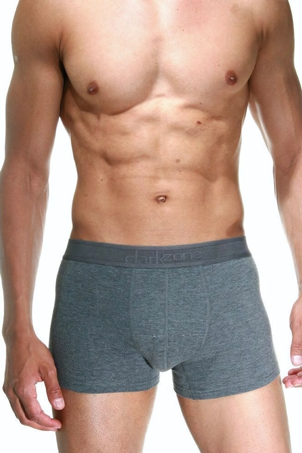 Темно-серые хлопковые мужские трусы-боксеры (Размер: S) (Цвет: темно-серый)
