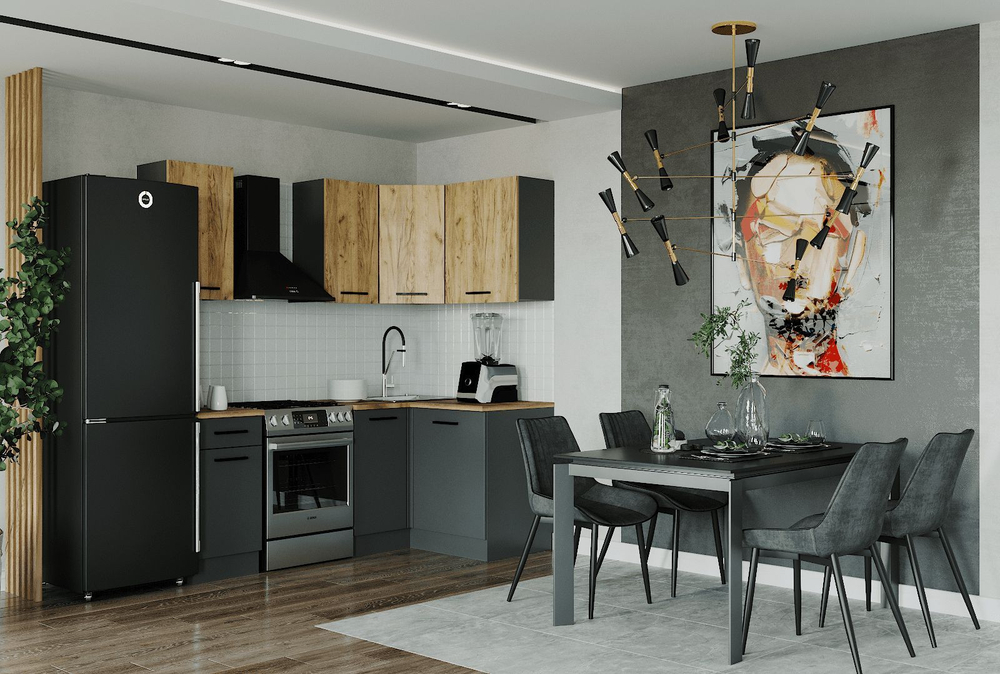 Кухонный гарнитур угловой Дели 2000х1200 (38мм)