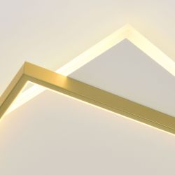 Светильник потолочный светодиодный ЭРА Модерн Lima CLL-1-82 3K-6,5K RC WH+GD с ДУ белый-золото