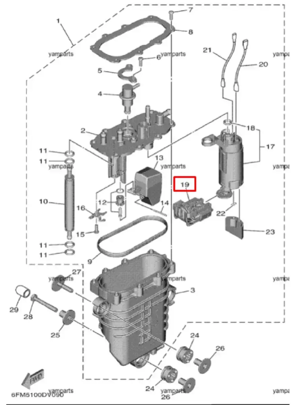 Фильтр Топливный для лодочного мотора Yamaha F20-25