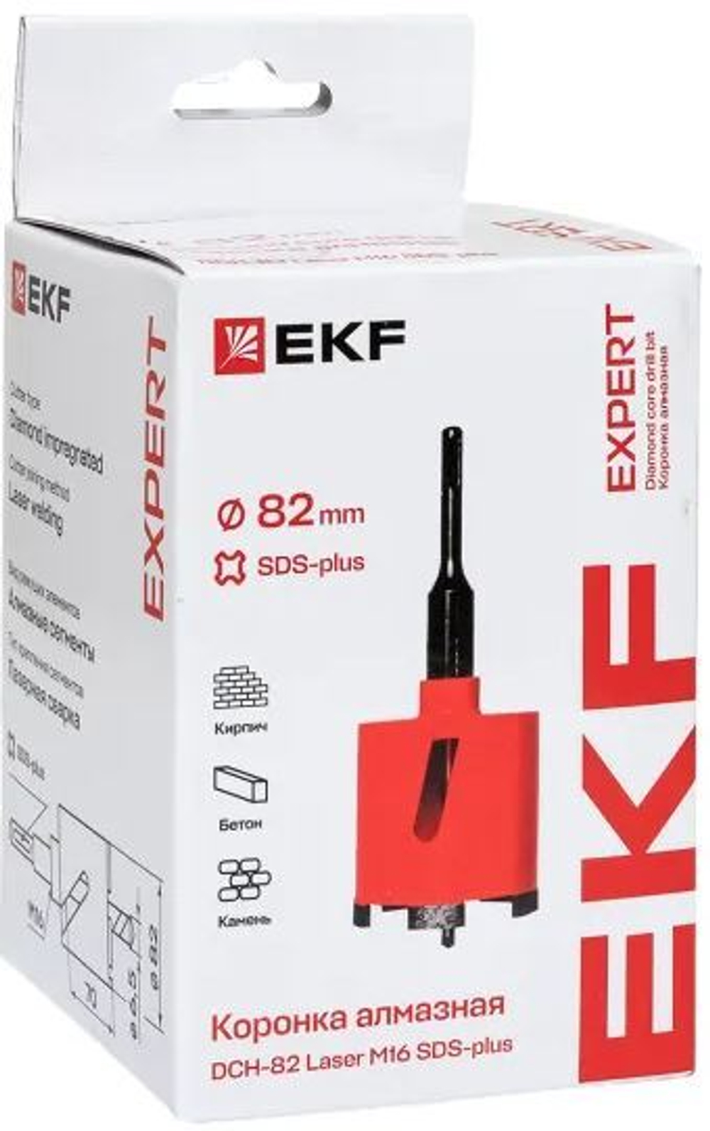 Коронка алмазная EKF dch-82-m16