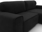 Диван угловой Лига-029 МИКРОВЕЛЬВЕТ Черный