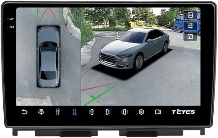 Магнитола для Lada Iskra 2025+ (без штатной КЗВ) - Teyes CC3-2K-360 монитор 10.36" 2K QLED на Android 10, Быстрая, CarPlay, 4G SIM-слот, 4 камеры в комплекте