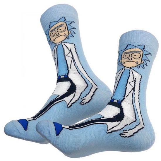 Носки Рик и Морти "Очень серьезный Рик", р-р 40-44 (голубой/белый)