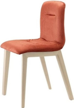 Стул с обивкой Scab Design Natural Alice Pop, беленый бук, красный