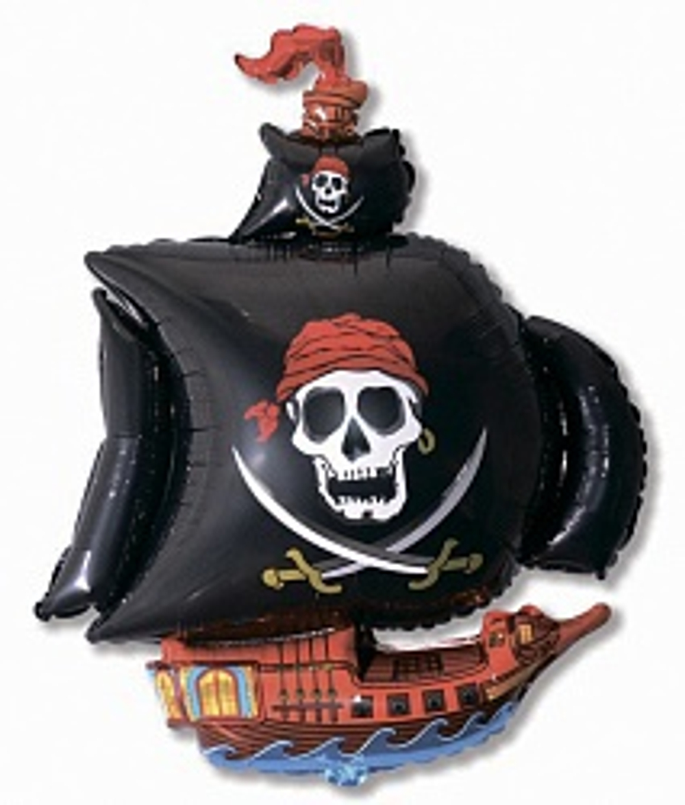 Фигура "Пиратский корабль" черный
