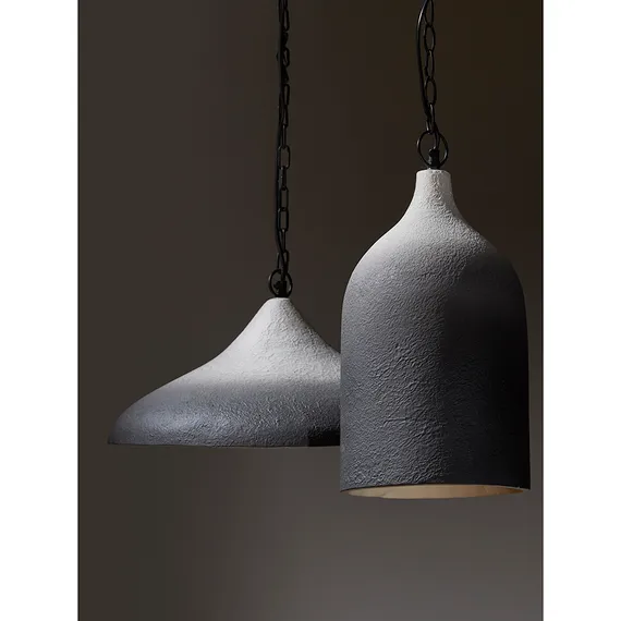 Светильник подвесной sustainable collection, D22х39 см, черный/белый