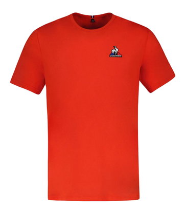 Мужская теннисная футболка Le Coq Sportif ESS Tee Short Sleeve N°4 SS23 - красный
