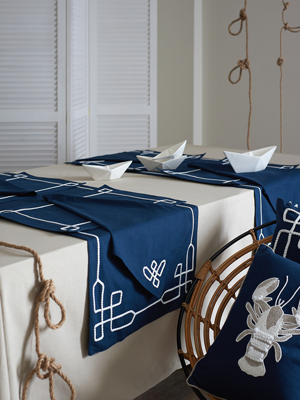 Салфетка сервировочная navy story из коллекции sea treasures, 45х45 см