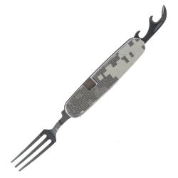 GAEM Набор из 5-ти предм.: фляжка 250 мл, 2 стопки 50 мл, вилка, ложка, L21,5 W17 H4 см