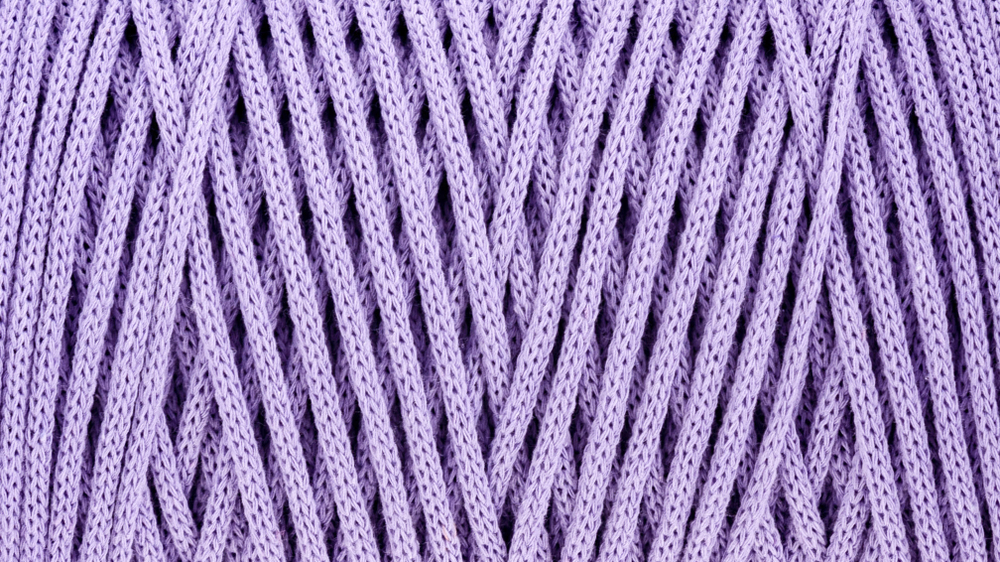Lavender cotton cord 3 mm