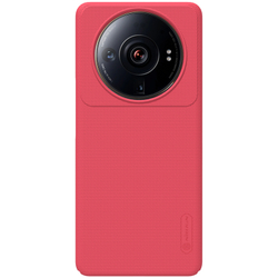 Тонкий чехол красного цвета от Nillkin для смартфон Xiaomi Mi 12S Ultra, серия Super Frosted Shield