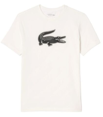 Теннисная футболка Lacoste SPORT 3D Print Crocodile Breathable Jersey T-shirt - White