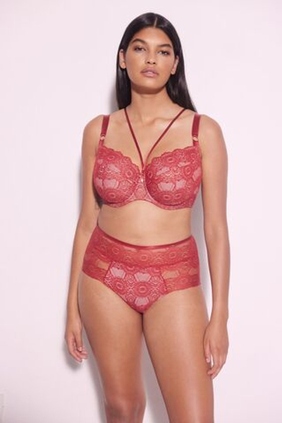 Бюстгальтер Bohemian Vibe с шитыми чашечками +size на косточках (Размер: 90F) (Цвет: терракотовый)