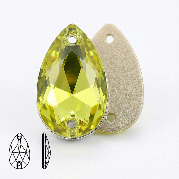 Стразы Teardrop / Pear Citrine