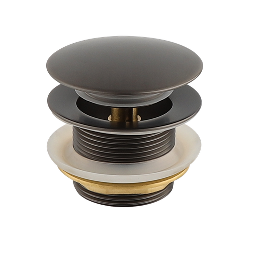 Донный клапан на ванну 1"1/2 (ГРАФИТ) GANZER  (50/1шт)