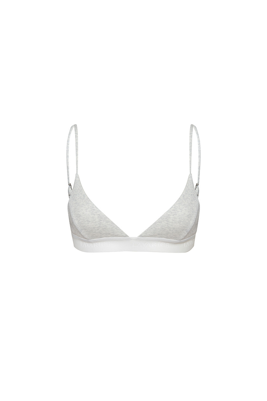 Топ на бретелях с резинкой AVRORA Светло-серый меланж