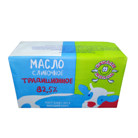 Масло сливочное 82,5%, Квилли Милли 450 г
