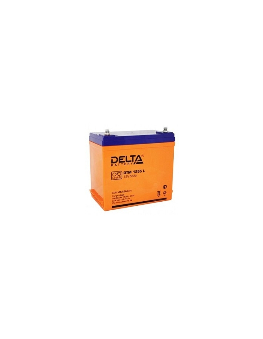 Аккумуляторная батарея для ИБП Delta DTM 1255 L (55 А\ч, 12В) свинцово- кислотный аккумулятор
