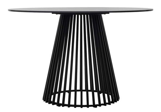 Стол SIRIUS 120 / Черный мрамор матовый, керамика / Черный каркас