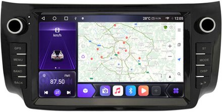 Магнитола для Nissan Sentra/Tiida 2014-2017 - Carmedia SF-9666 QLed, Android 10/12, ТОП процессор, CarPlay, SIM-слот