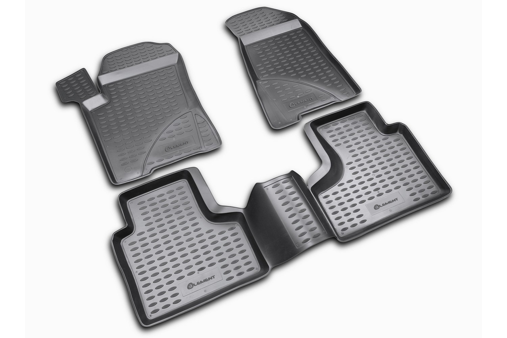 Коврики Standard, в салон CHEVROLET Niva 2002-2009, 4 шт. (полиуретан, чёрные) Element.NLC.52.15.210