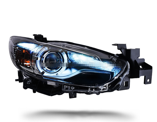 Передние фары Мазда 6 2013-2015 V7 type [Комплект Л+П; LED ходовые огни; электрокорректор; биксеноновая линза]