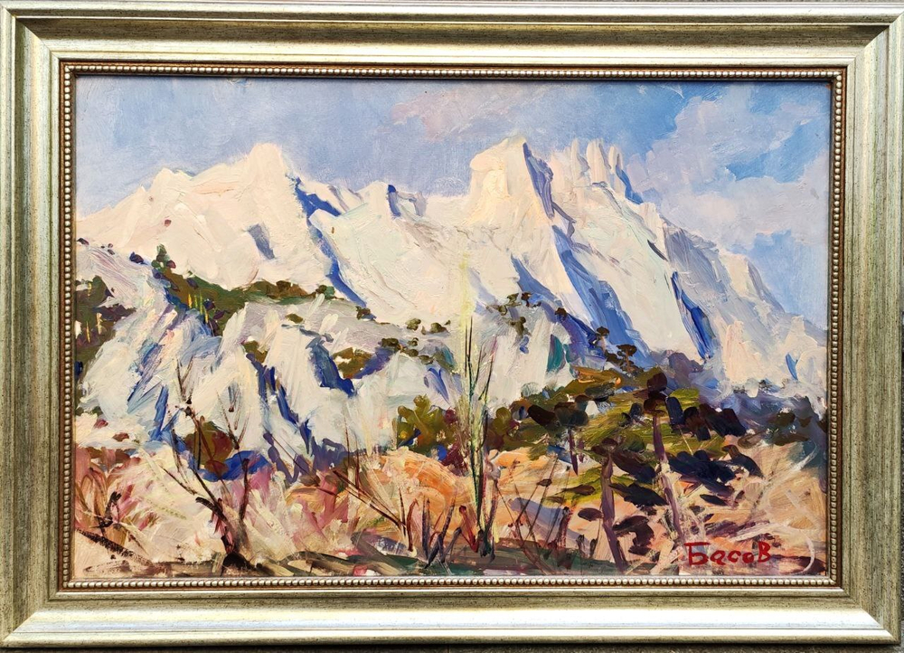 Картина Я. Басова "Ай-Петри" картон/масло 35х45