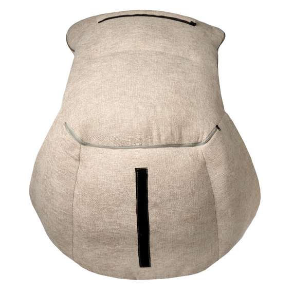 Кресло Hugo бежевая экокожа, шенилл