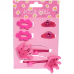 Аксессуары для волос детские «Little Fashion - Корона», 3 цвета, (4 резинки, 2 заколки), 10*16 см