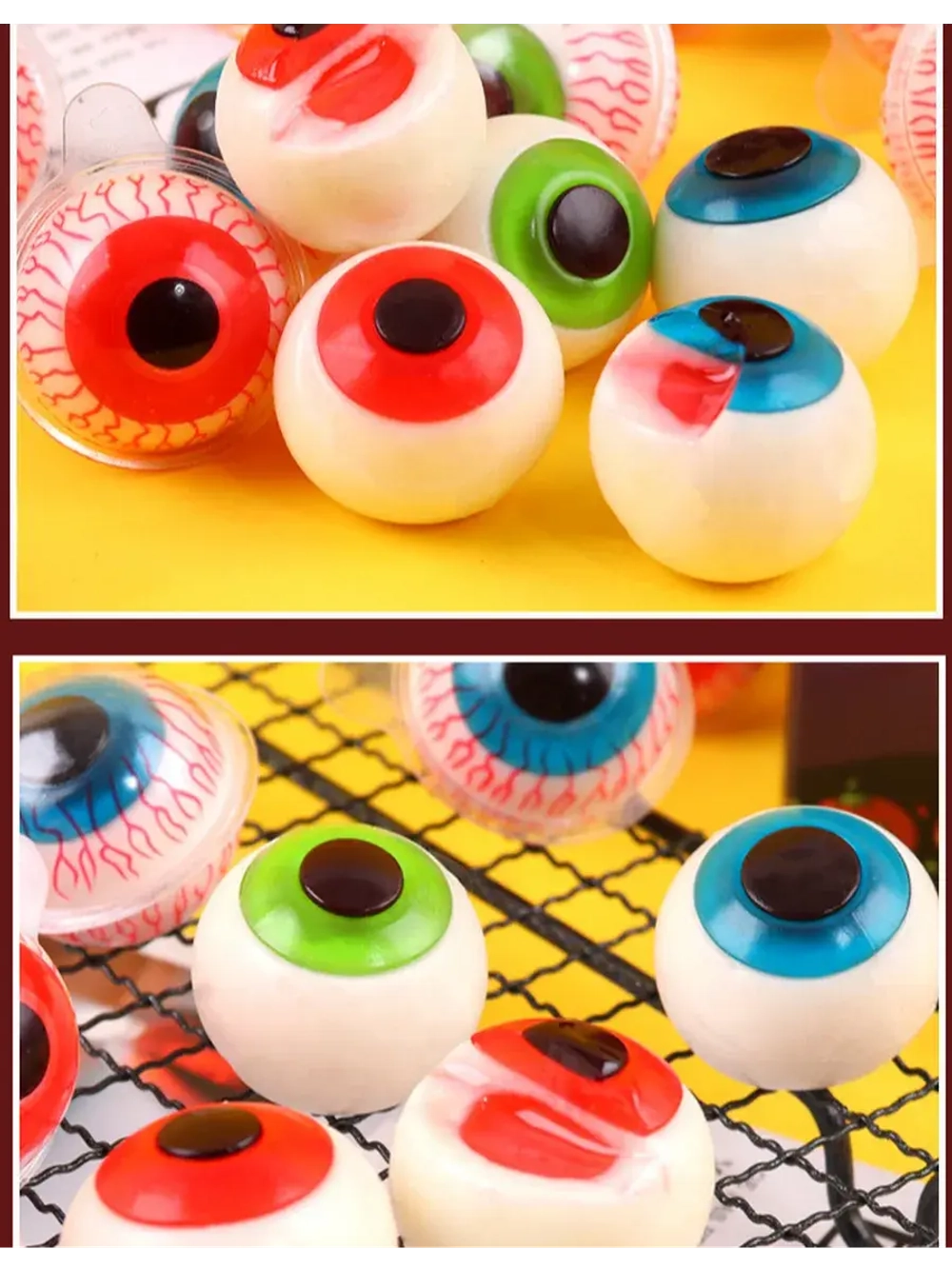 Жевательный мармелад с жидкой начинкой Глаза 10 г * 50 шт