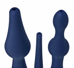 Набор из 3 универсальных насадок для анального душа Universal 3 Piece Silicone Enema Attachment Set