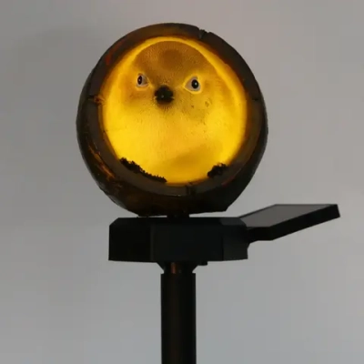 Светильник на солн.батарее «Воробей» 8,5*8*8,5 см, (свечение теплый белый)