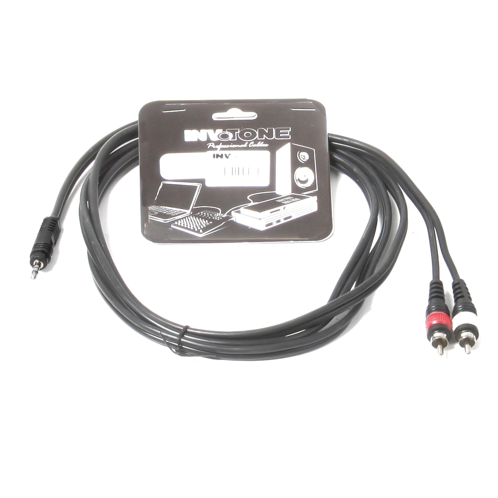 Invotone ACA2002 - кабель, 3,5 джек стерео&lt;&gt;2 RCA (папа), длина 2 метра.