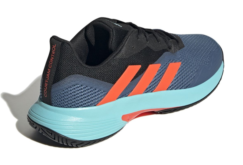 Мужские кроссовки теннисные Adidas CourtJam Control M - black/pulse aqua/altered blue