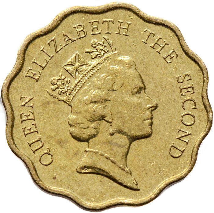 20 центов 1985-1991 Гонконг XF