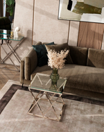 Журнальный стол 55*55 ИНСИГНИЯ серебро