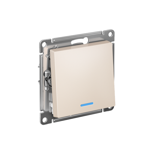 Выключатель 1-кл. AtlasDesign (сх. 1а) 10AX с подсветкой быстрозажим. клем. механизм беж. SE ATN000213S