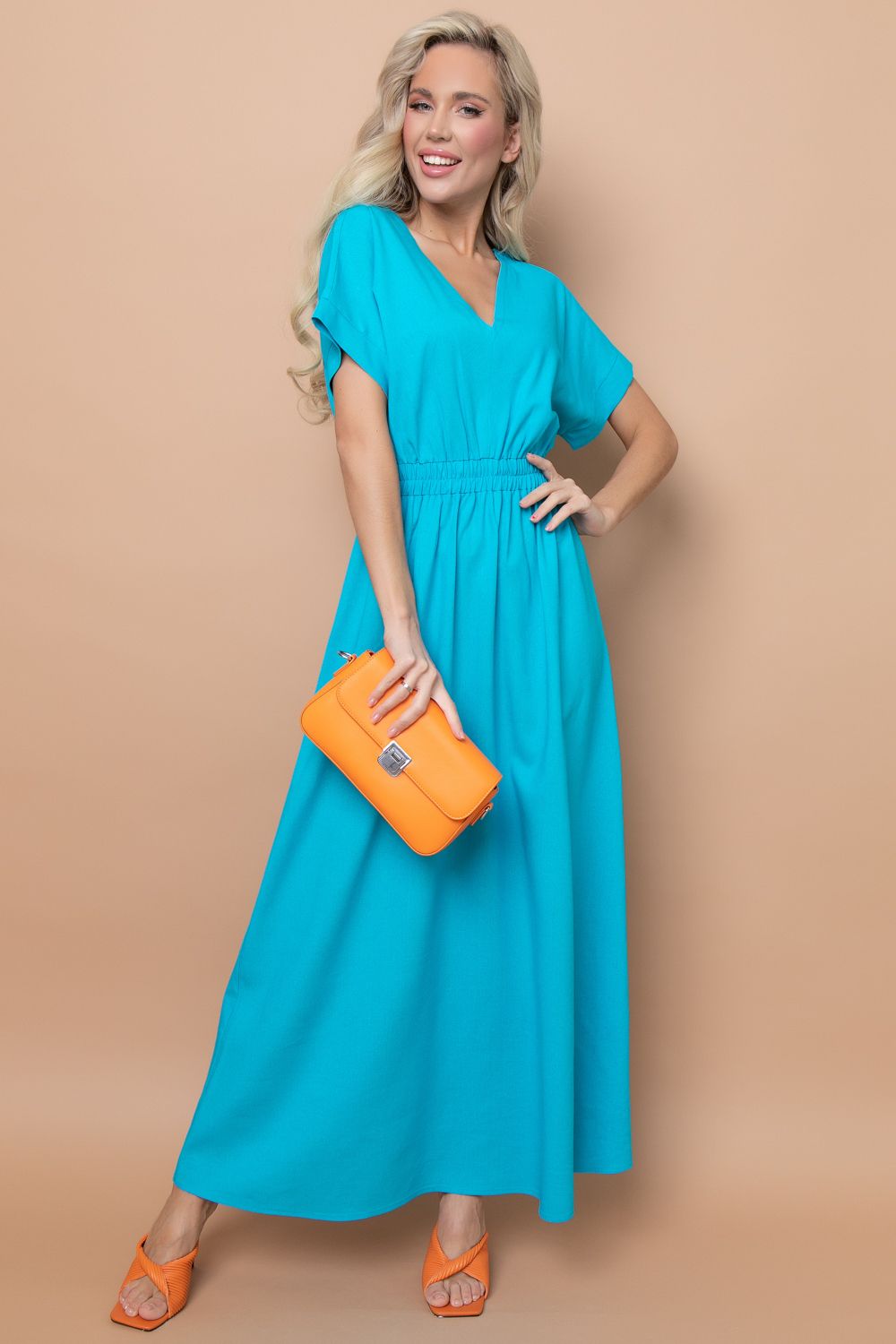 Платье "Вариация" (лазурь) Elza (Акция)