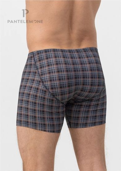Трусы мужские боксеры удлинённые Pantelemone PMHL-1445, клетка коричневая