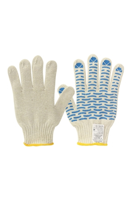 Перчатки х/б с ПВХ "ВОЛНА" 10 класс, р.22, вес 44-46гр.ручной оверлок, кратно 10пар(х300)