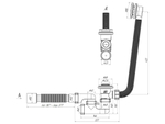 Сифон д/ванной EC255 CLICK-CLACK сетка, с гофрой 40*50 (АниПласт)