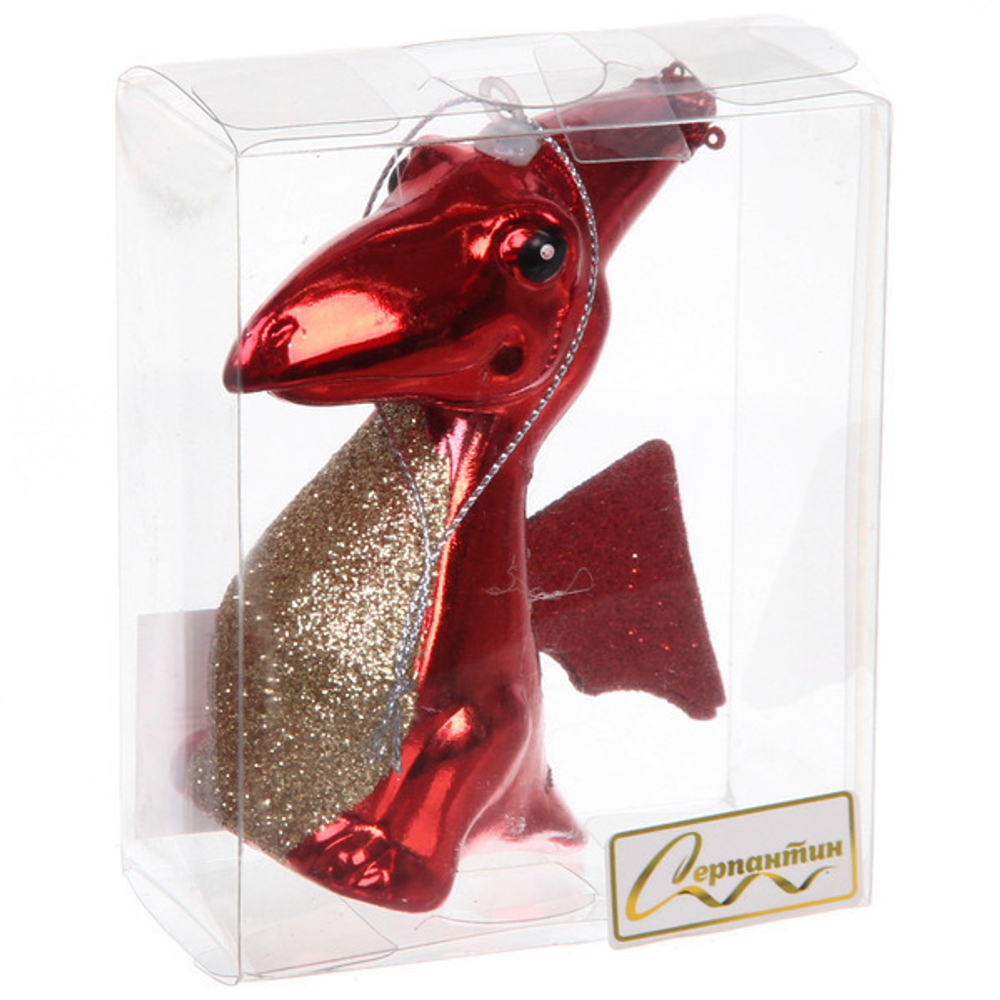 Елочная игрушка «Зимний дракоша» 14,2*4,5*11 см