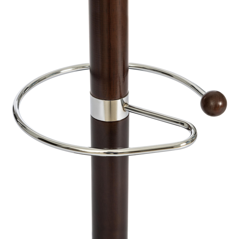 Вешалка Hanami (mod. GH-8617) дерево/хром/мрамор, Black (Черный) / Walnut (Орех), 37x37x175см