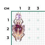 Брошь «Жук» из красного золота c аметистами, гранатом, натуральными топазами white и эмалью Артикул: 04-0216-00-712-1110-57